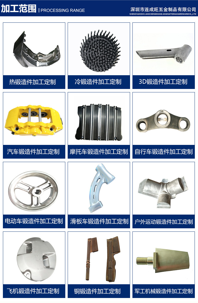 鋁合金鍛造加工范圍